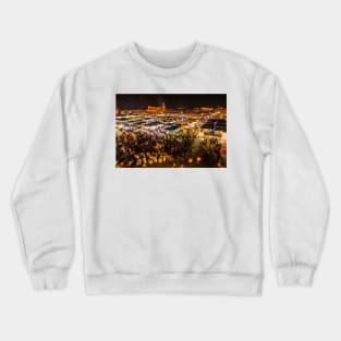 Marrakech, the Jemma al Fna at night Crewneck Sweatshirt